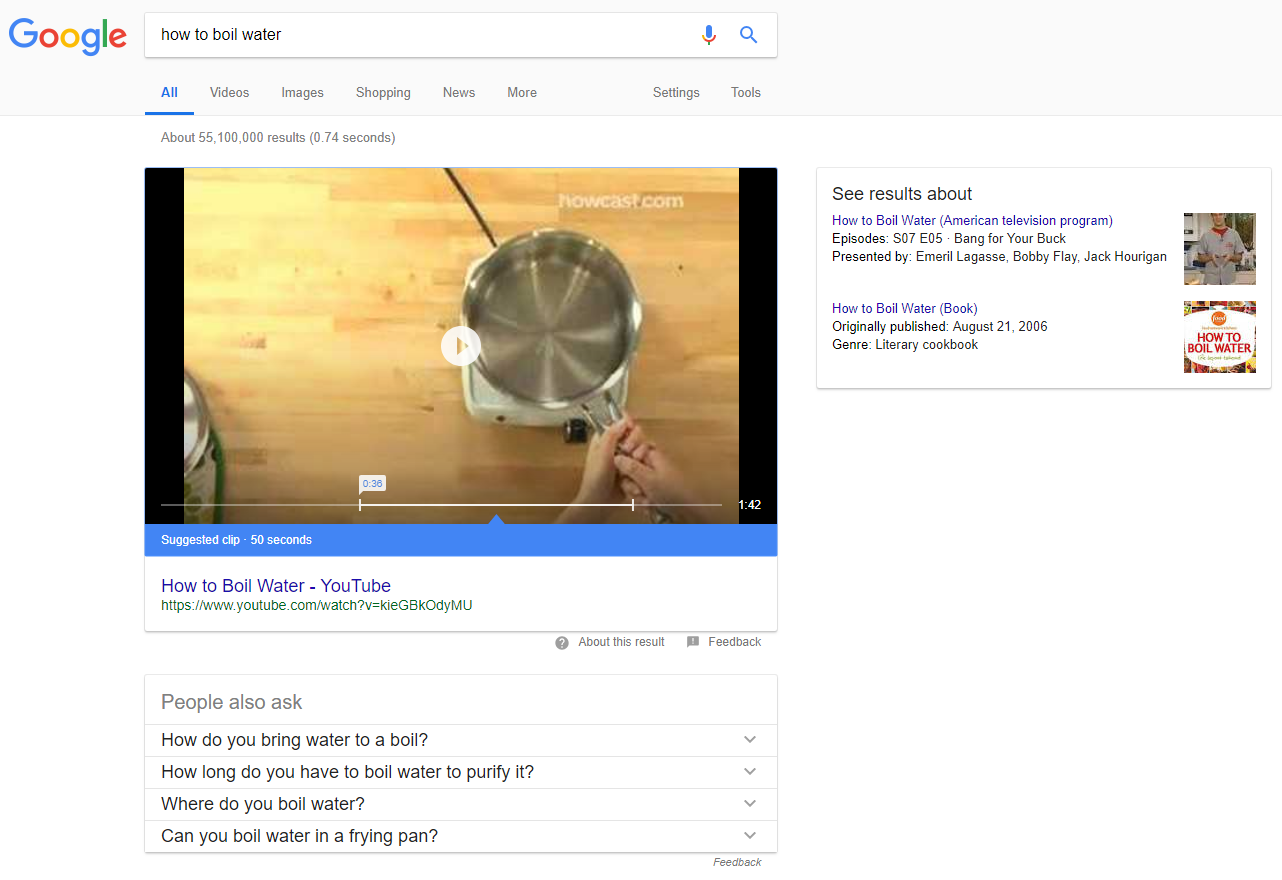 Video Thumbnails inside Google Search Snippets