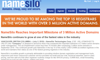 NameSilo 3 Million domains