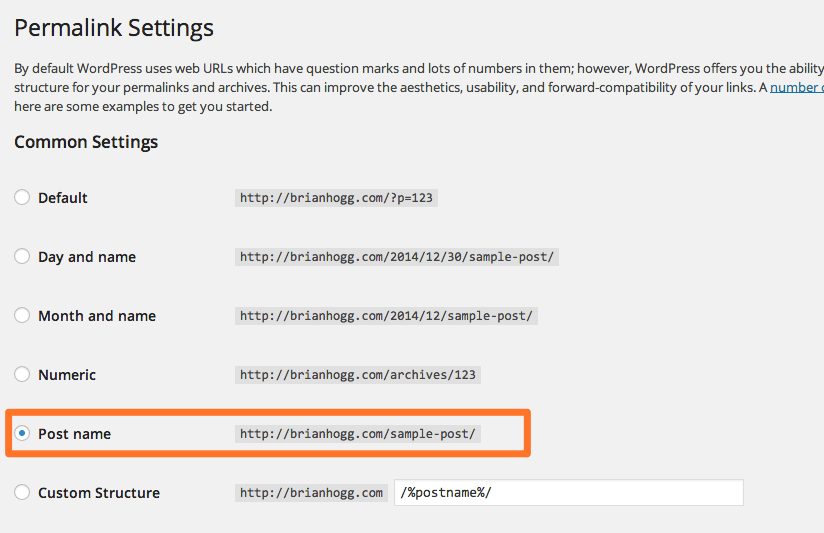 Date in URL on WordPress