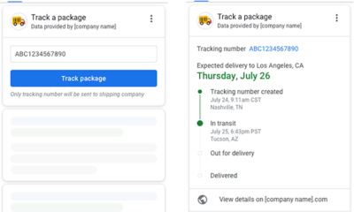 Google package tracking