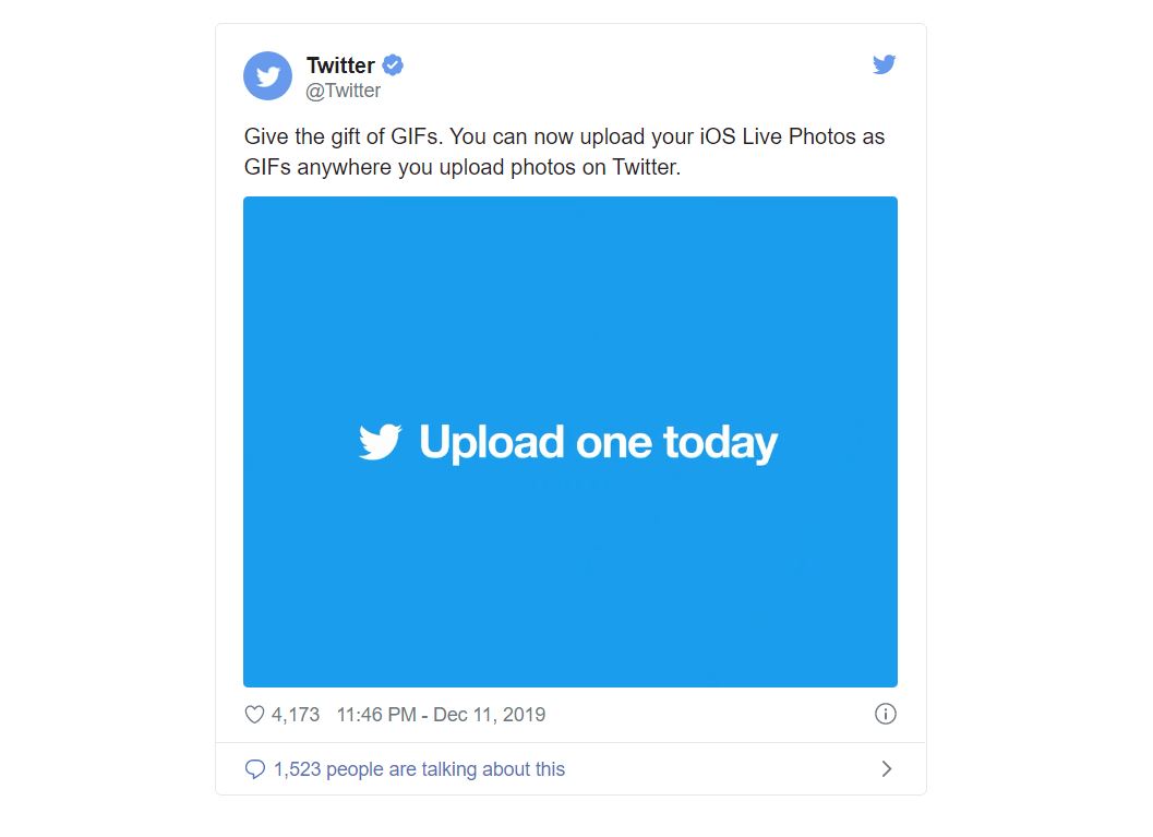 Live Photos as GIFs on Twitter