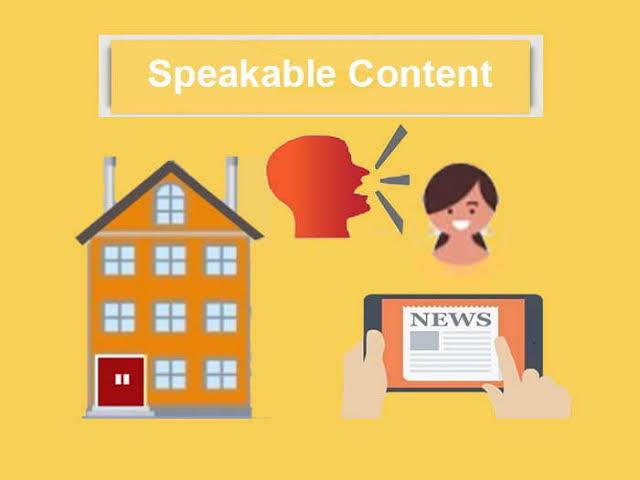 Speakable content