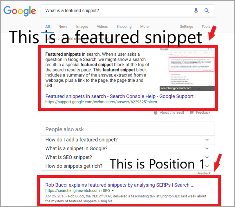 Google will move featured snippets to the top from right side - FlipWeb