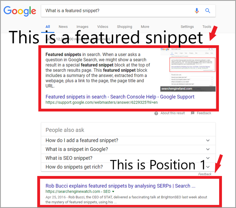 Featured snippets