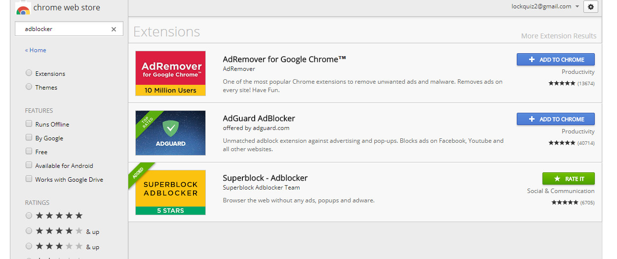 Google Chrome extensions