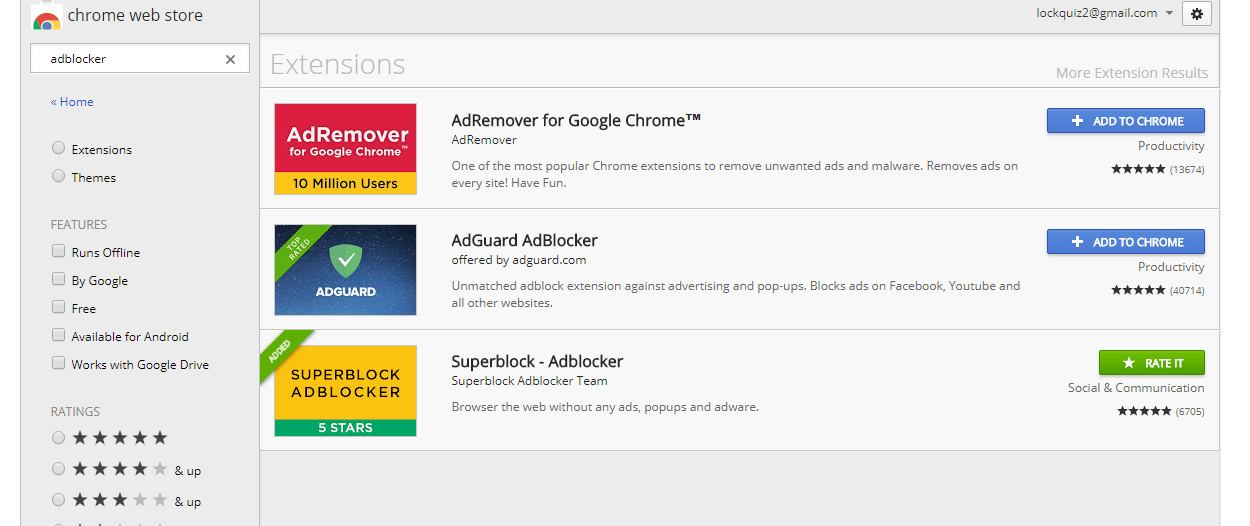 google chrome store extensions