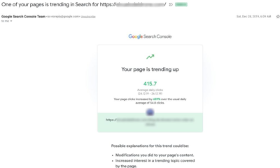 Google Search Console email