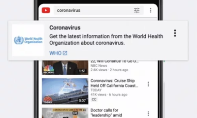 YouTube coronavirus steps